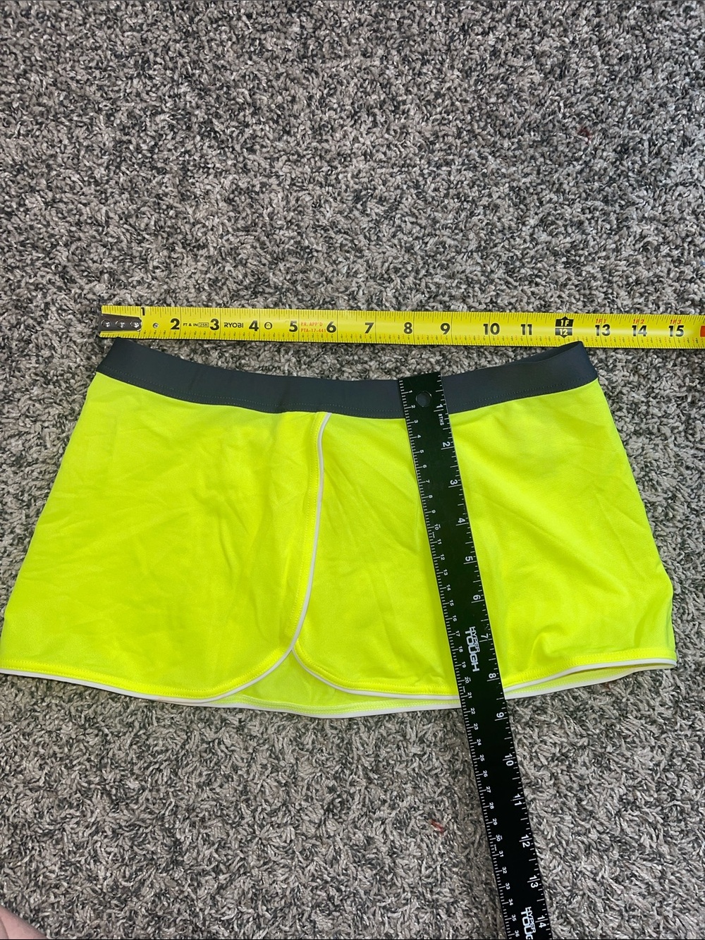 Girls swim cover skirt ZeroXPosur swimwear neon yellow size 12